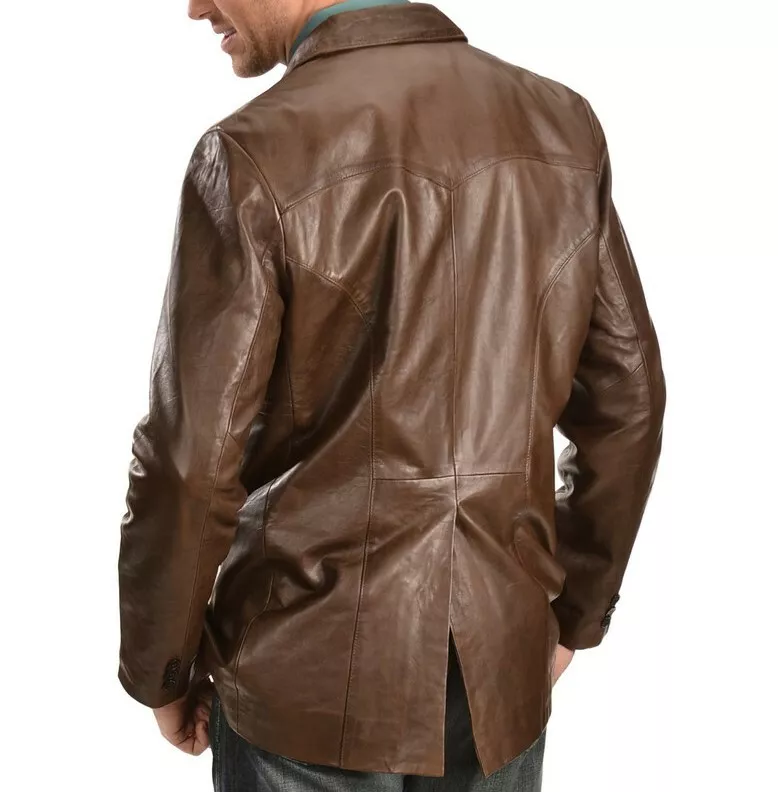 Brendan Fraser Leather Blazer