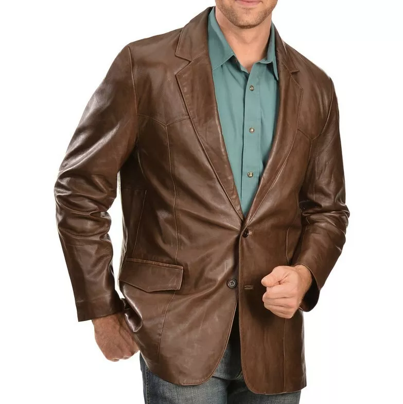 Brendan Fraser Leather Blazer