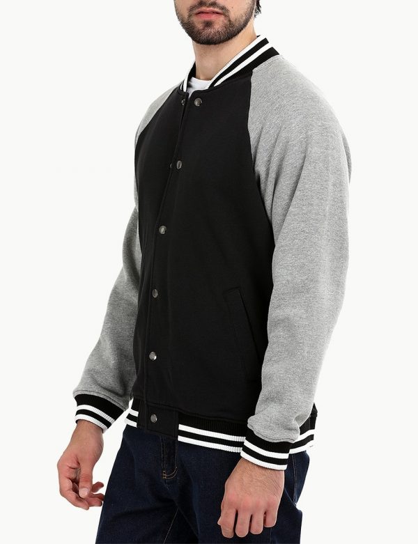 Men's Snap Button Varsity Jacket | Filmstarjacket.com