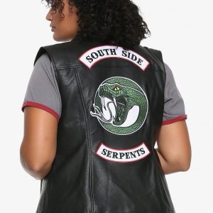 Riverdale Southside Serpents Studded Leather Vest