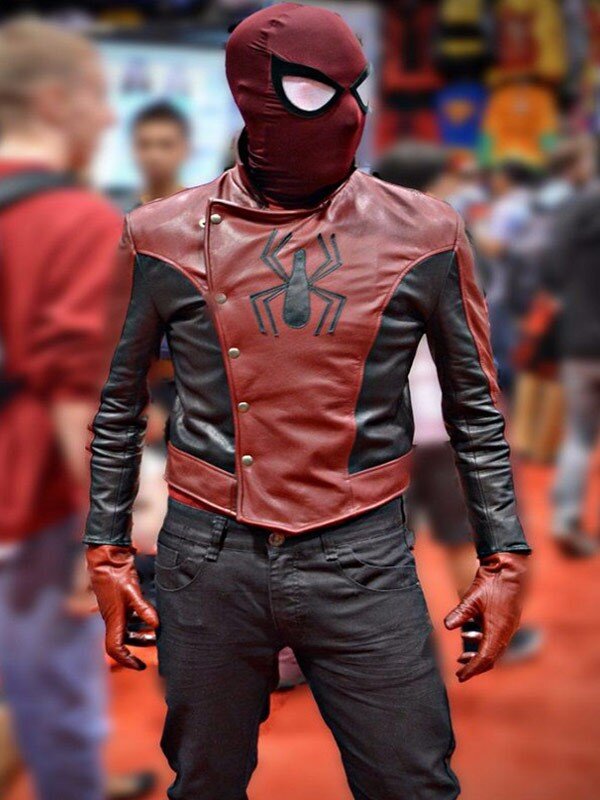 spiderman leather suit