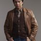 Lou Diamond Phillips Wearing Brown Leather Blazer Coat