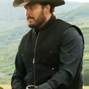 Cole Hauser Wearing Black Vest In Yellowstone Series