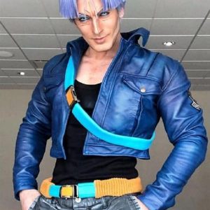 DBZ Trunks Dragon Ball Blue Leather Jacket