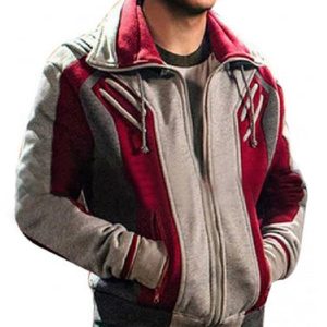 Actor Ryan Potter Wearing Red Varsity Jacket In Titans Series as Gar Logan