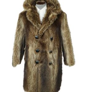 Men Vintage Shearling Fur Coat