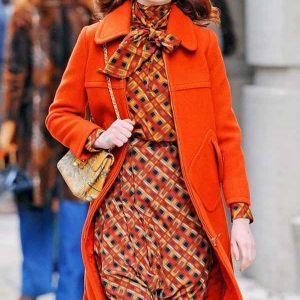 Anne Hathaway Wearing Orange Coat In Modern Love Lexi