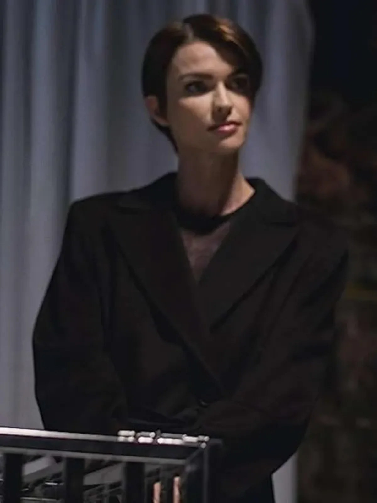 The Collective 2023 Ruby Rose Black Wool Trench Coat
