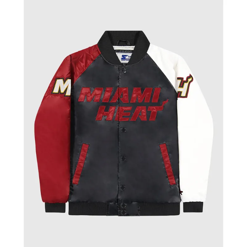 Seamus Funk Miami Heat Varsity Bomber Jacket